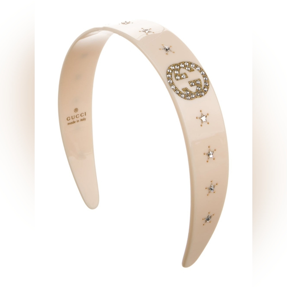 GUCCI BEIGE CRYSTAL NWOT EMBELLISHED HEADBAND - Picture 9 of 9